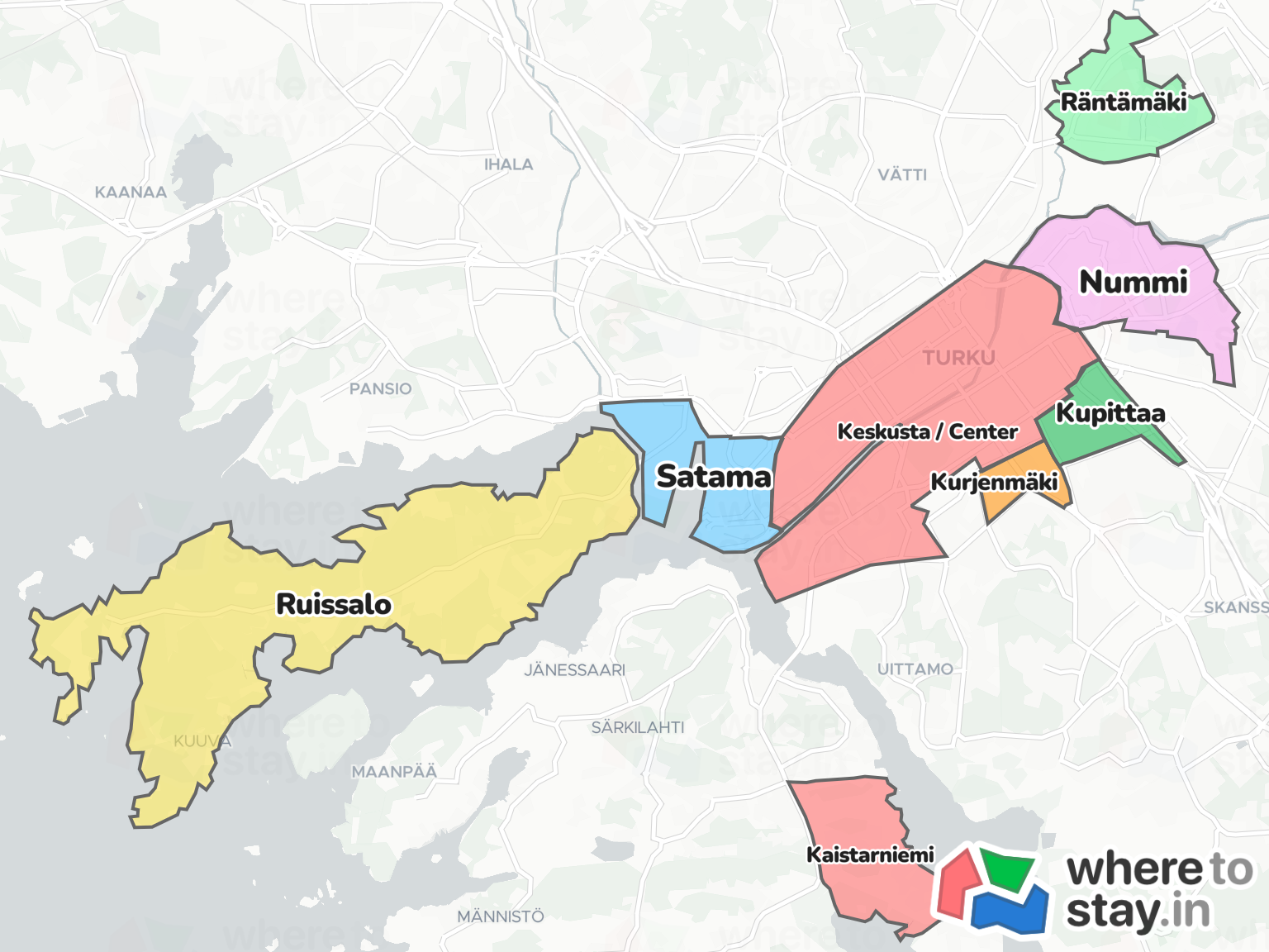 Turku Neighborhood Map