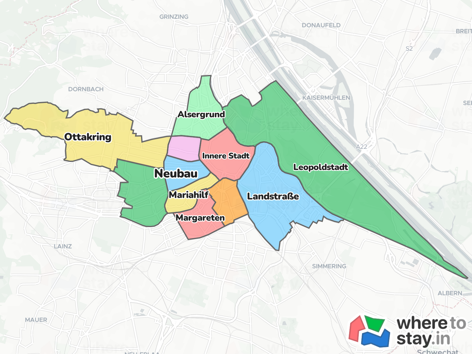 Vienna Neighborhood Map