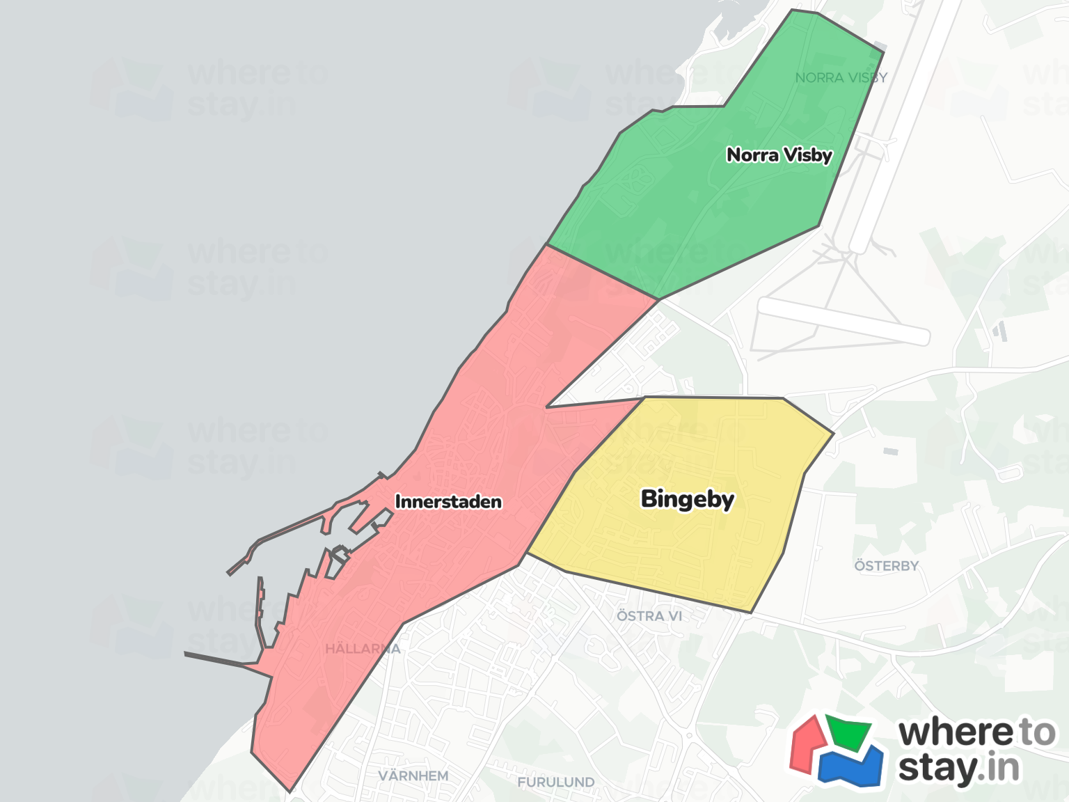 Visby Neighborhood Map