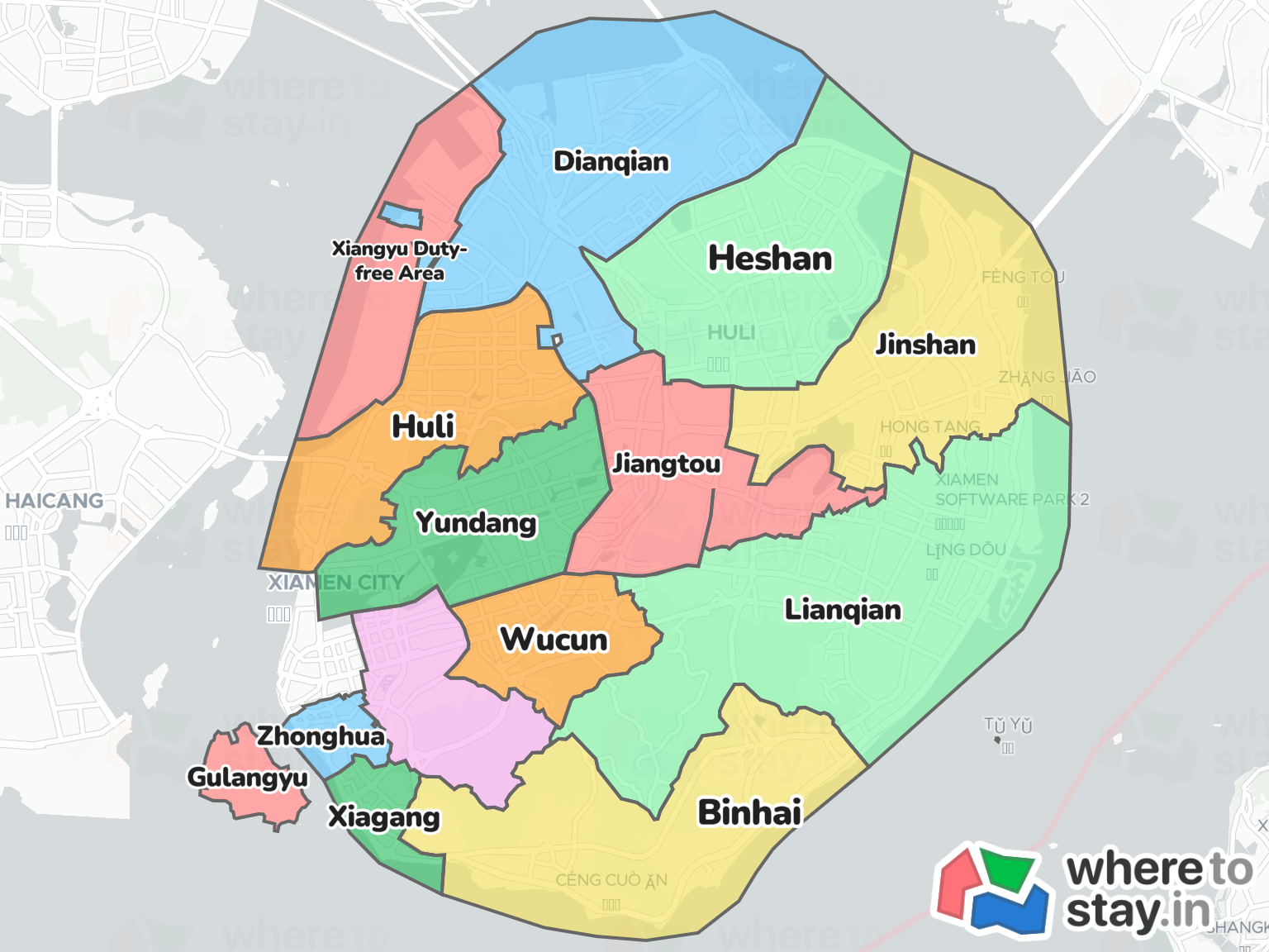 Xiamen Neighborhood Map